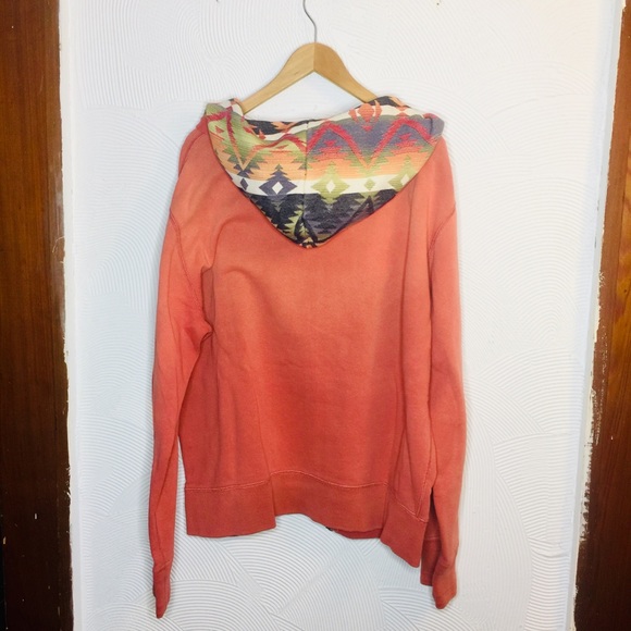 Trade/offer? 🧸Rare PRL🧸sunfaded AZTEC lined hoodie EUC - Picture 4 of 11